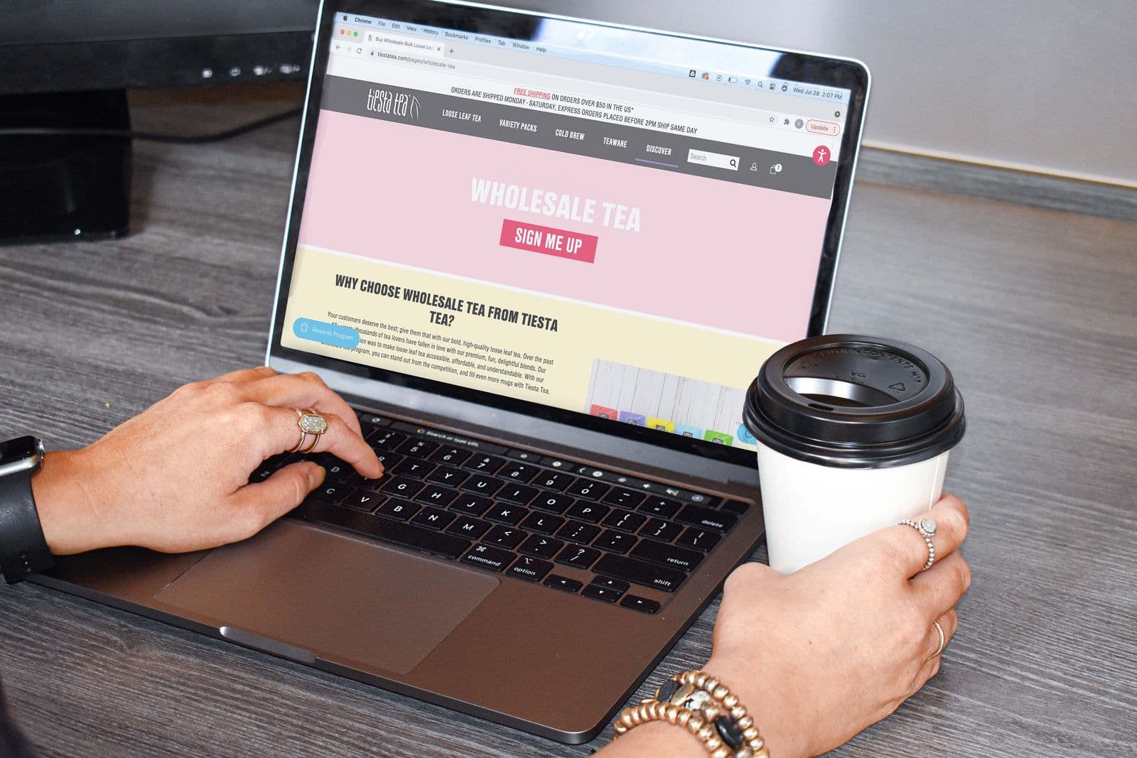 Placing a wholesale order on the Tiesta Tea website
